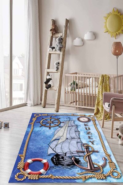Birkilim Yıkanabilir İpeksi Kaymaz Taban Çocuk Odası Halısı | MLN-IP-HT-1193