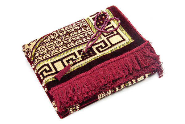 Lüks Kadife Şipinger Seccade Tesbih Hediyeli Kırmızı