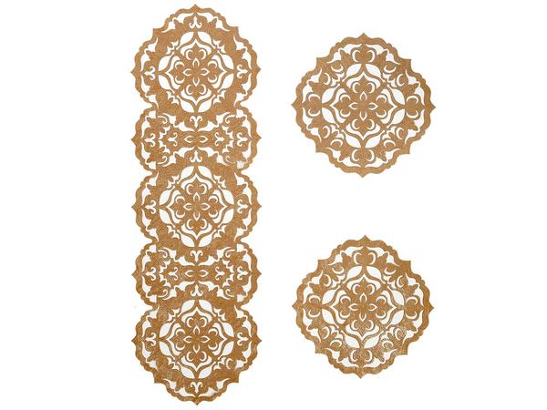 Luxury Star Kadife Salon Takımı 3 Parça Gold