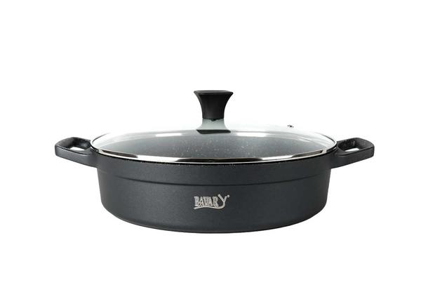 Bavary Granit Tencere | İndüksiyonlu | 32cm | Yüksek Kalite | Siyah | By-khqt32