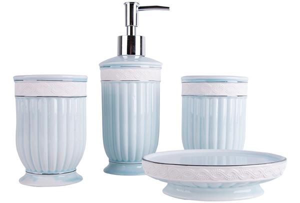 Dekonaz Banyo Set 4 Parça | Mavi | BS-13-BLUE
