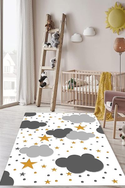 Birkilim Yıkanabilir Dekoratif Halı İpeksi Kaymaz Taban | MLN-IP-HP-750