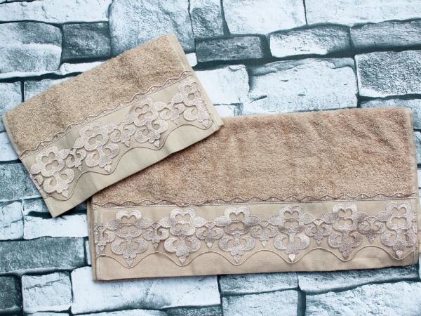 طقم مناشف من لاند اوف دوري حرم 2 لتر كابتشينو