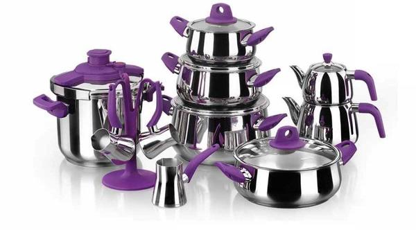 Korkmaz Erguvan Hyper Mutfak Çeyiz Seti | 18 Parça | Mor | A1742