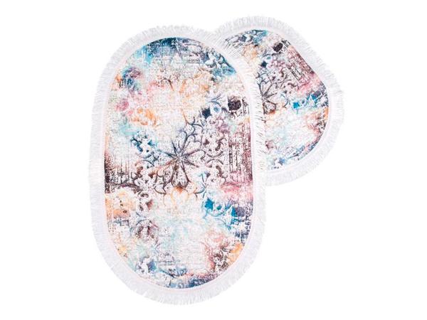 Set de 2 tapis de bain Greta Oval Crème