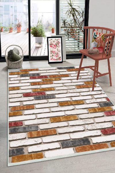 Birkilim Yıkanabilir Dekoratif Halı İpeksi Kaymaz Taban | MLN-IP-HS-215