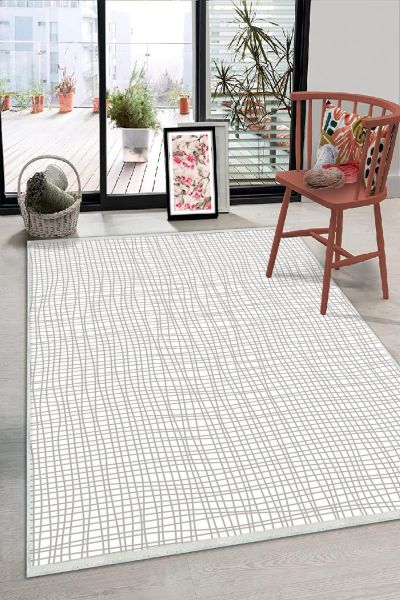 Birkilim Yıkanabilir Dekoratif Halı İpeksi Kaymaz Taban | MLN-IP-HS-169