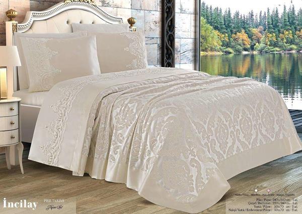 Trend Home Collection İncilay Pike Takımı | 6 Parça | Krem