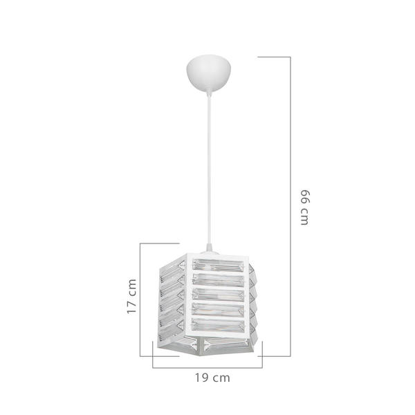 North Single Pentagonal White Pendant Lamp