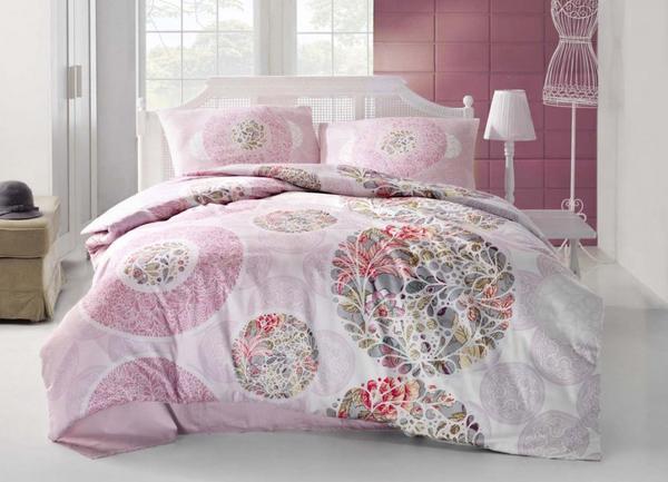 Altinbasak Ranforce Bettwäsche Set für 2 Personen Izem Rosa 3593