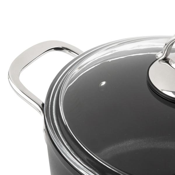 Casserole Profonde 24 Cm Noir Titane