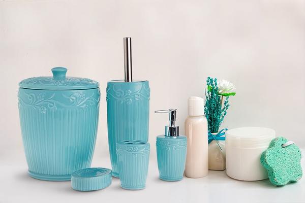 Duygu Cuty Banyo Seti 5 Parça Yeşil Turkuaz