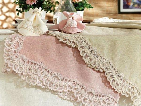 French Laced Dila Tablecloth Set 26 Pieces 3 Color