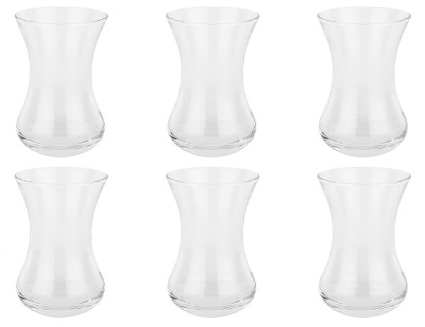 008-01-6lı ince belli cam çay bardağı seti