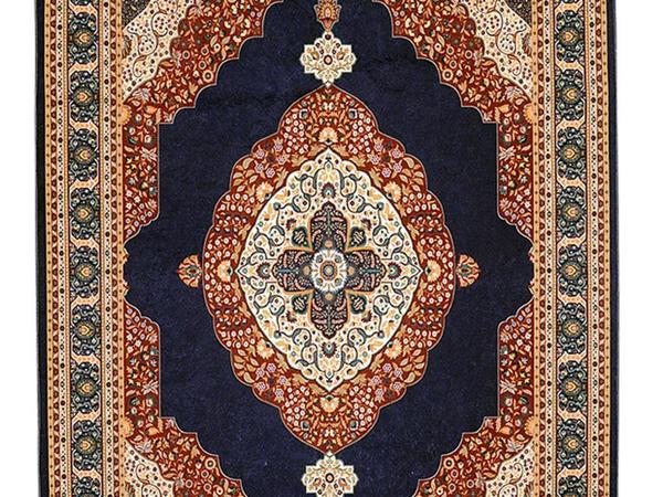 Miraç Digital Printed Luxury Prayer Rug İrem Navy Blue