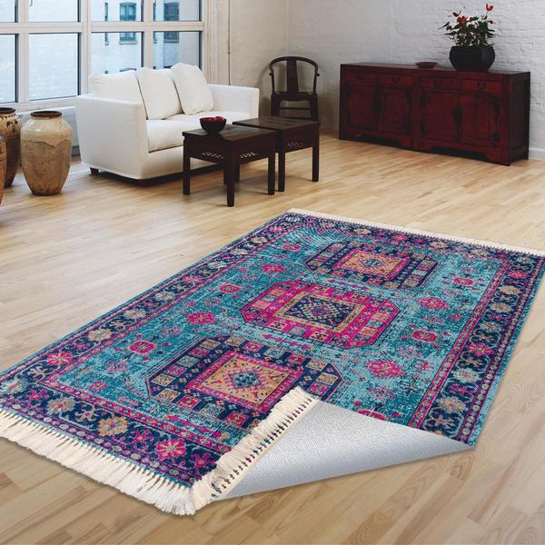 Milano Yıkanabilir Dekoratif Halı Kaymaz Taban | 8mm | MLN-DOT-HT759