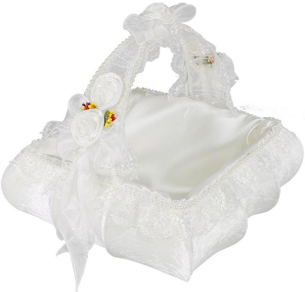Dekonaz Kadife Kına Düğün Nişan Sepeti | Dantel İşlemeli | Kare | Beyaz