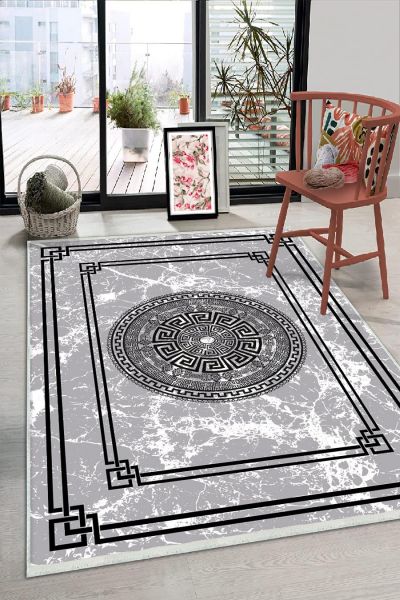 Birkilim Yıkanabilir Dekoratif Halı İpeksi Kaymaz Taban | MLN-IP-HS-351