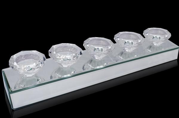 Dekonaz 5'lü Lüks Aynalı Mumluk | DTX-LAM-12A