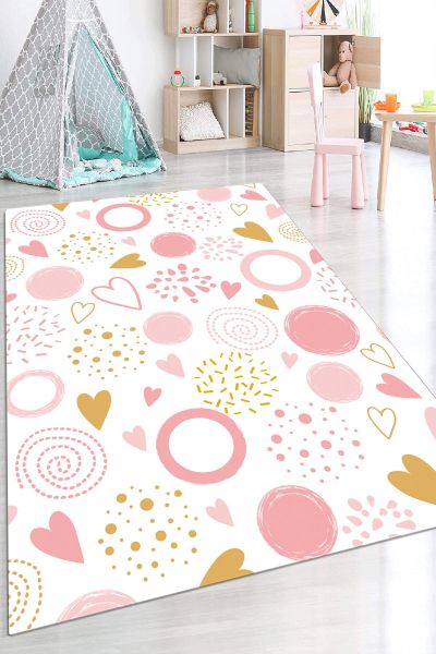 Birkilim Yıkanabilir Dekoratif Halı İpeksi Kaymaz Taban | MLN-IP-HP-599