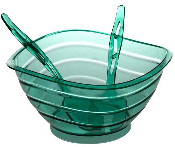 Asude Salata Kasesi Çatal Kaşık 3 Parça | Yeşil