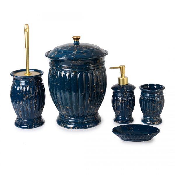 GECE MAVISI HELEN 5 PARCA SERAMIK BANYO SETI |IPEK-SRB615