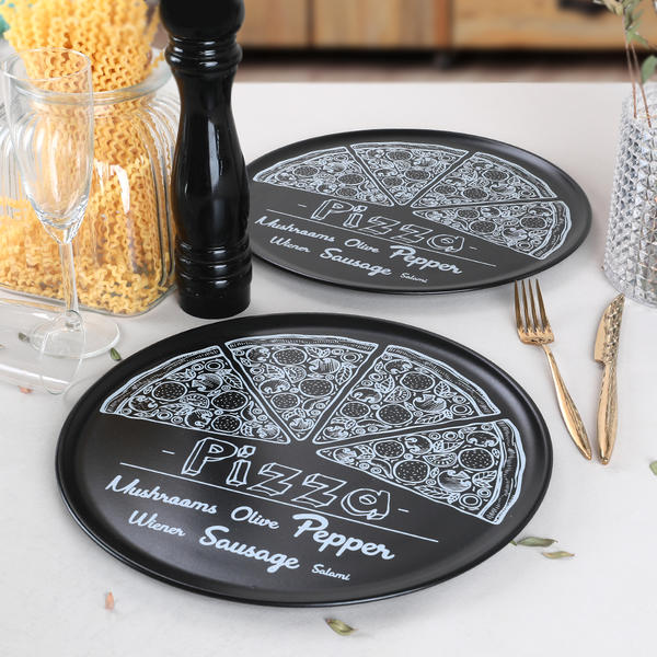 Vintage House Pizza Teller 32 cm 2 Stück | Keramika