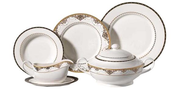 Korkmaz Imperial Collection Yemek Takımı | 92 Parça | 12 Kişilik | Yuvarlak | A8178