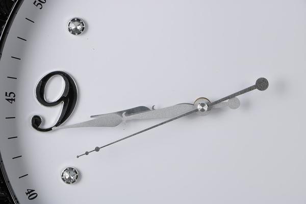 Almina Çiçek Desenli Duvar Saati | Yuvarlak | Siyah | SAS0057