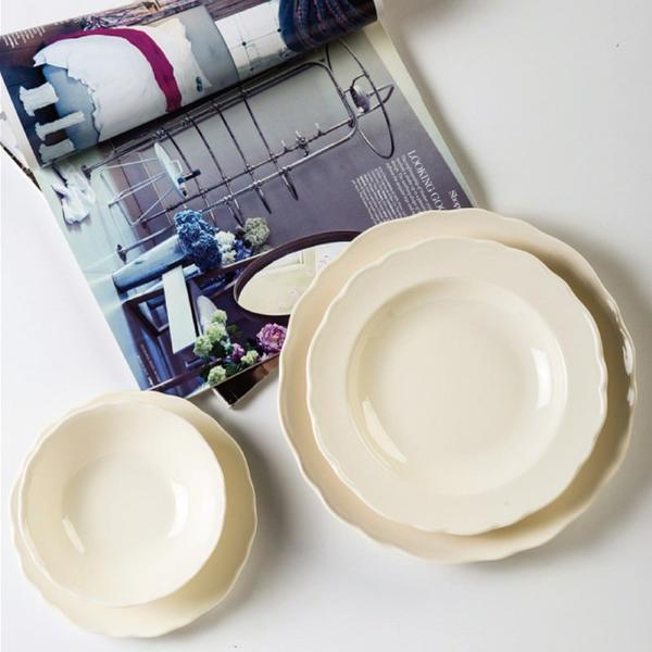 Kütahya Bergama 24 Teiliger Tafelservice Set | 6 Person | Creme