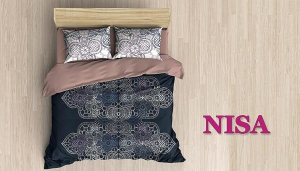 Kazel Ranforce Nevresim Takımı Çift Kişilik Nisa 4 Adet