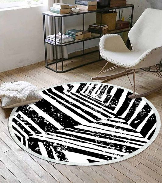 Birkilim Yuvarlak Yıkanabilir Dekoratif Halı İpeksi Kaymaz Taban | MLN-IP-YU-HS-560