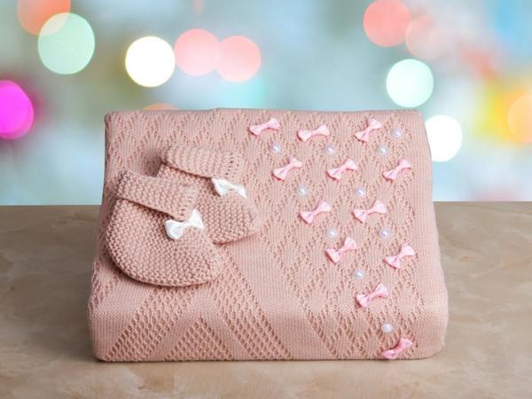 Couverture pour bébé Dowry Land Ness Knitwear Powder