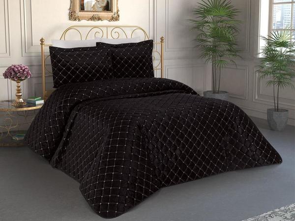 Dessert Velvet Single Bedspread Black