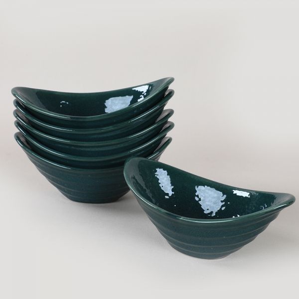 Gondol Luster Mavi Çerezlik 16 Cm 6 Adet | Keramika