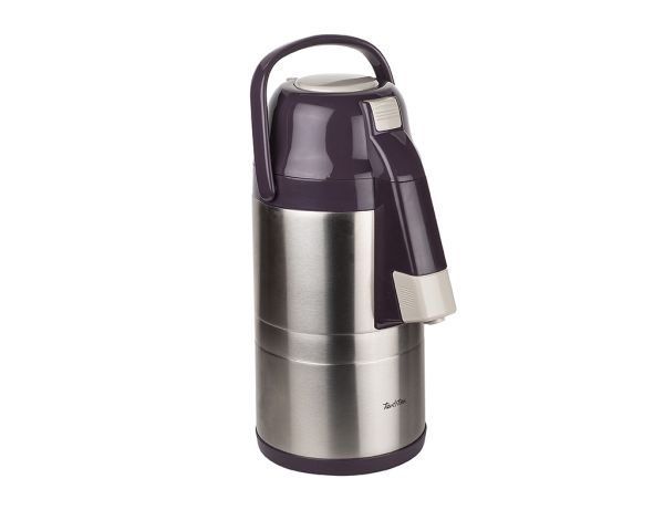 Tantitoni | Mürdüm Kapaklı Pompalı Paslanmaz Çelik Termos 3.5 Lt