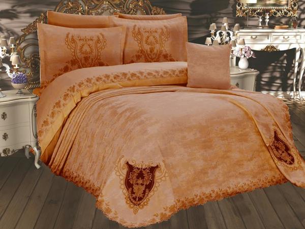 Çeyiz Diyarı Eva Pike Takımı 7 Parça Cappucino Cappucino