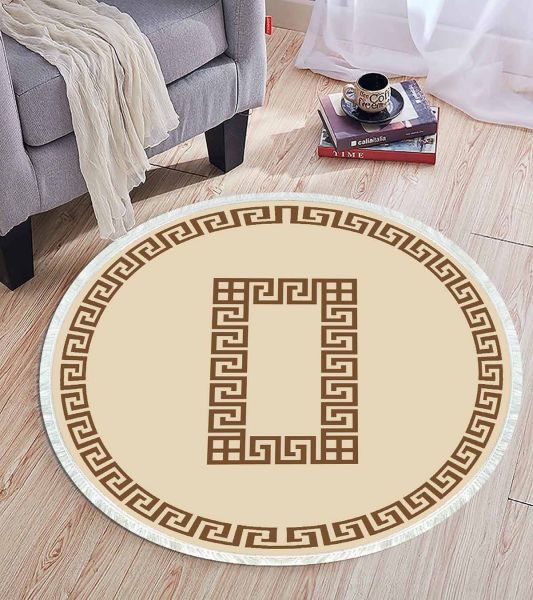 Birkilim Yuvarlak Yıkanabilir Dekoratif Halı İpeksi Kaymaz Taban | MLN-IP-YU-HT-600