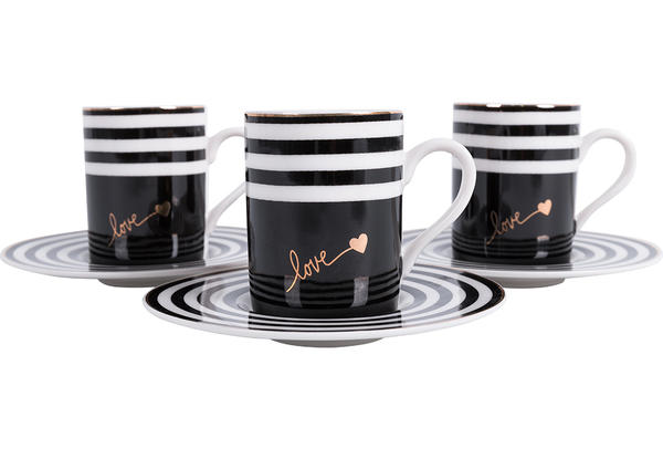 Dekonaz 6'lı Türk Kahve Fincan Seti 12 Parça Hediye Kutulu | By-alzp-180154-1