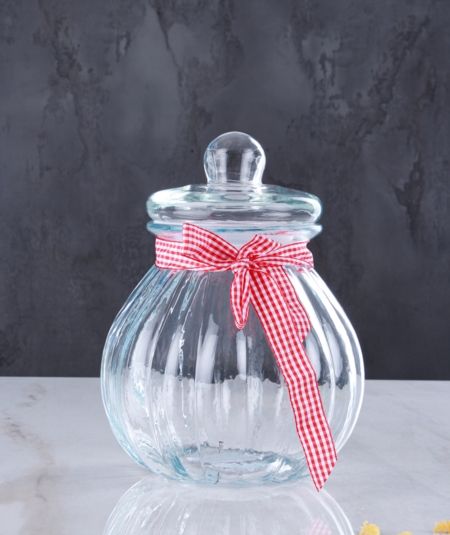 Acar | Kapaklı Yuvarlak Cam Kavanoz 19 cm 2,6 Lt