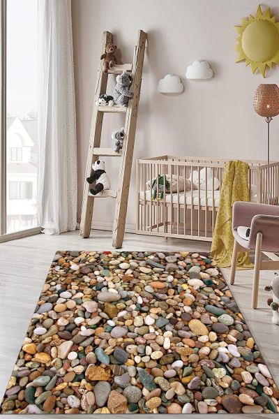 Birkilim Yıkanabilir Dekoratif Halı İpeksi Kaymaz Taban | MLN-IP-HP-752