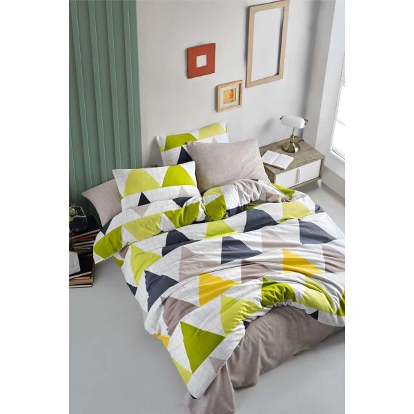 Cottonlife Mont Blanc Nevresim Takımı | Çift Kişilik | Yeşil