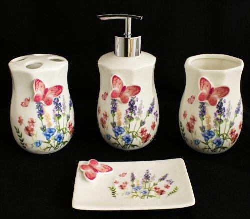 Dematex porselen banyo 4 adet Kelebek set