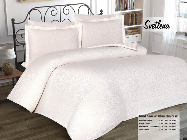 Minteks Double Platinum Duvet Cover Set - Svetlena White