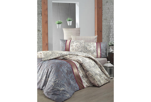 Ensemble de linge de maison VictoriaHome | Patterned | Café | Hürrem | VH-HURREM-TR
