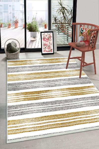 Birkilim Yıkanabilir Dekoratif Halı İpeksi Kaymaz Taban | MLN-IP-HS-310