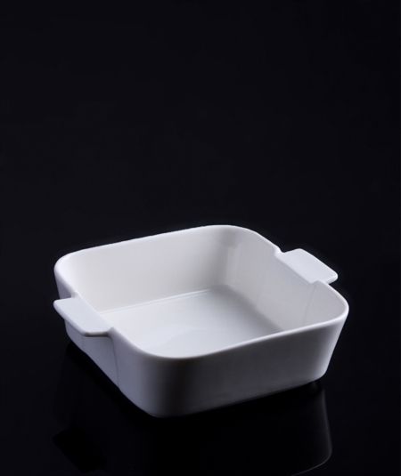 Acar | Bianco Perla Porselen Kare Mini Fırın Kabı 15.8 cm