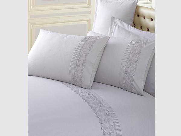 Cotton Box Brode Ranforce Çift Kişilik Nevresim Takımı Gri | Cotton Box