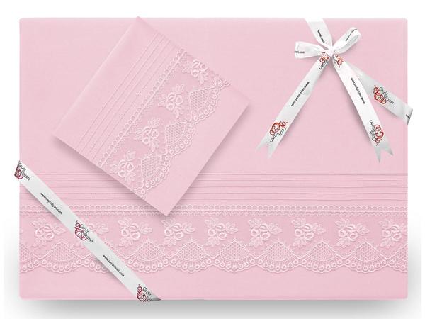 Monolithic Lux French Laced Bettbezug Set Powder