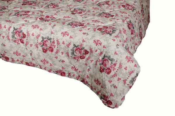 Ekvator Çiçek Zincir Lüks Çift Kişilik Yorgan | Gri | ED-7034